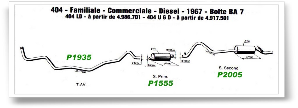 404 familiale commerciale 1967 Boite BA 7